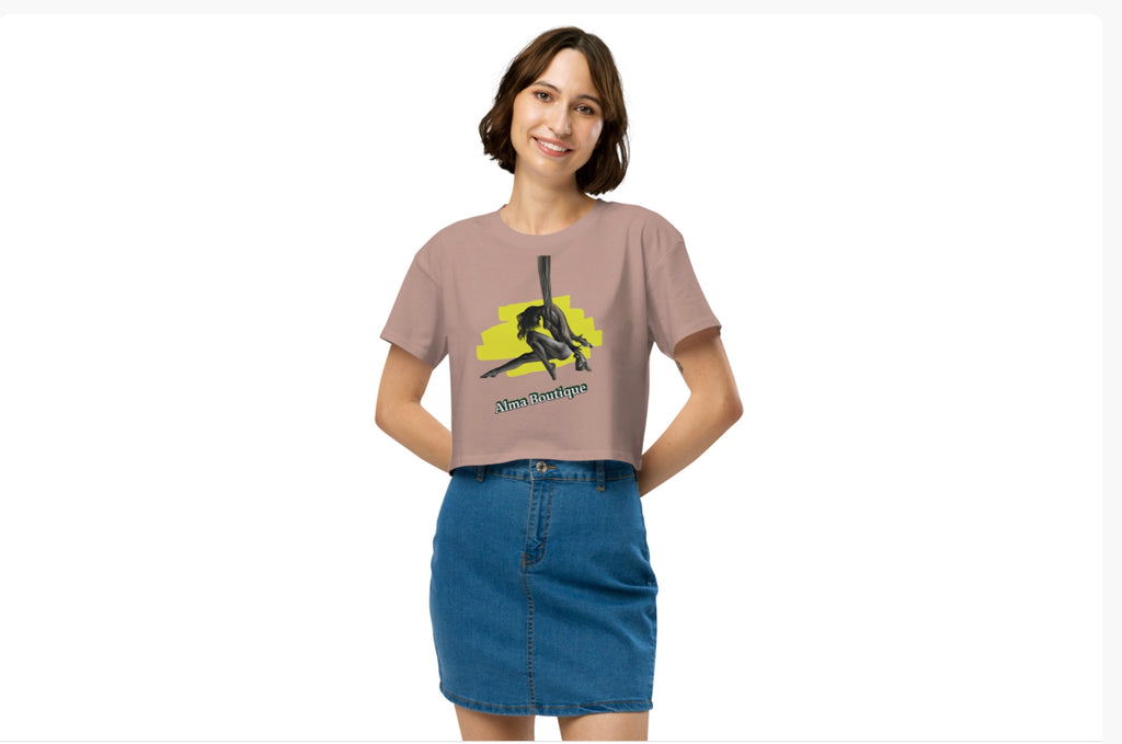 (Silks) Bold Text Women’s crop top