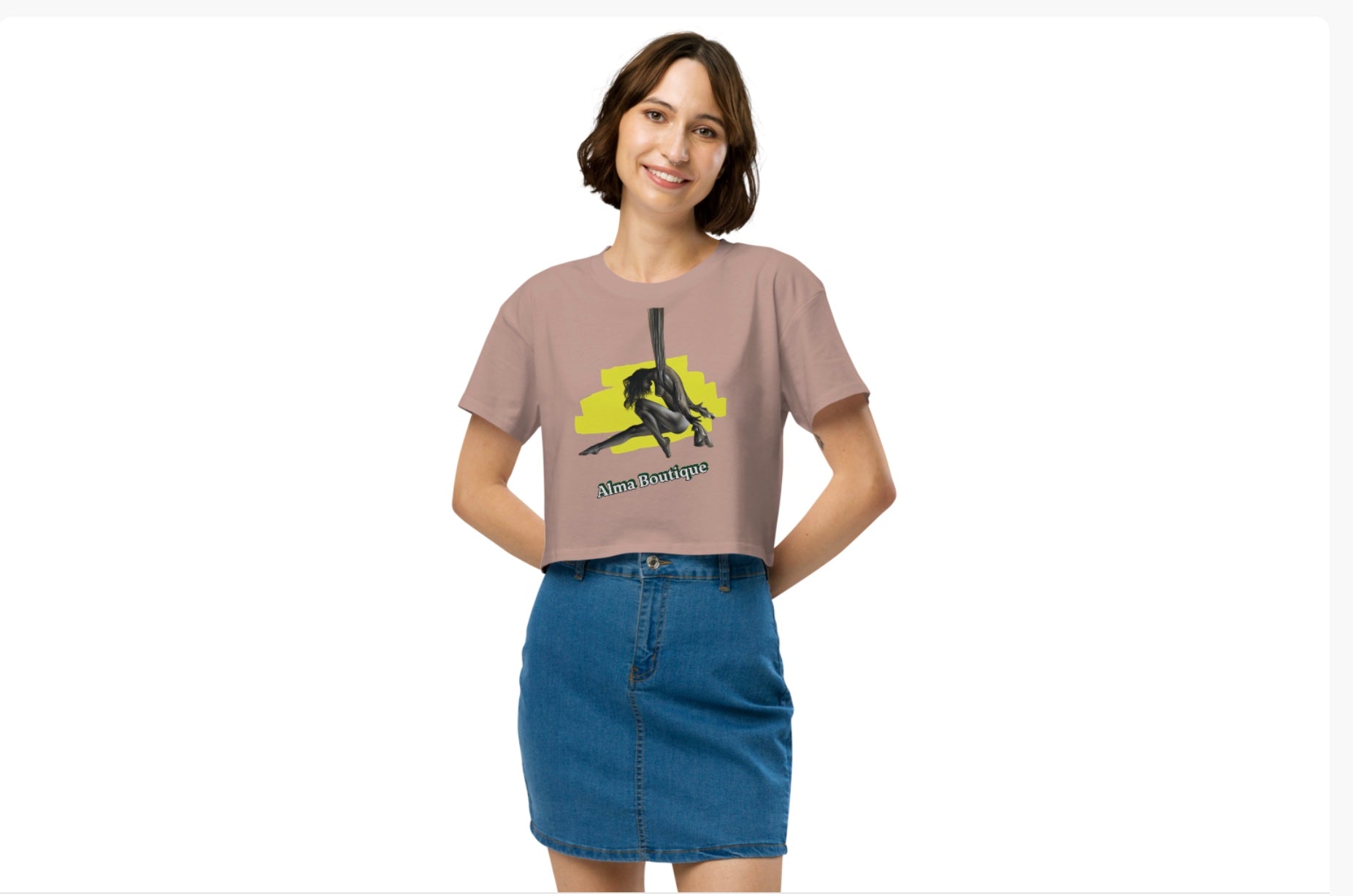 (Silks) Bold Text Women’s crop top